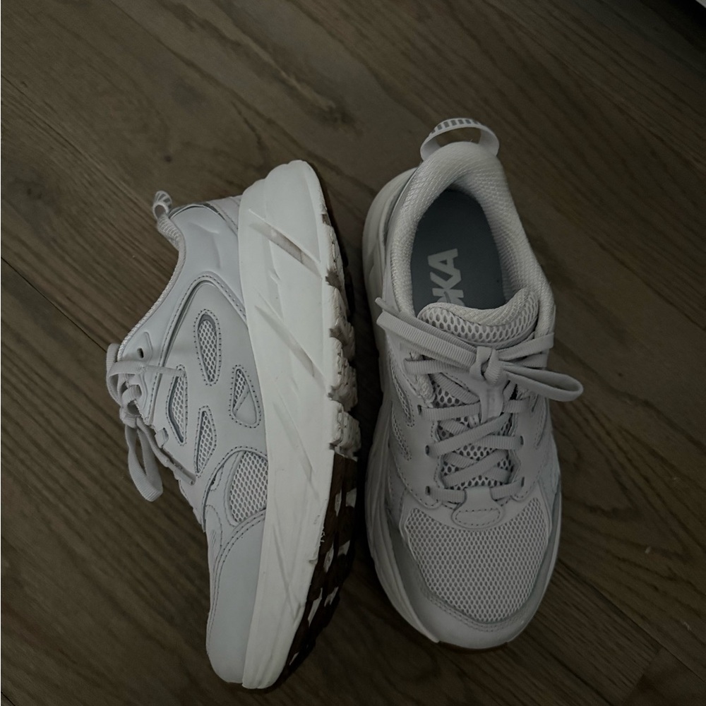 Hoka White Athletic Sneakers